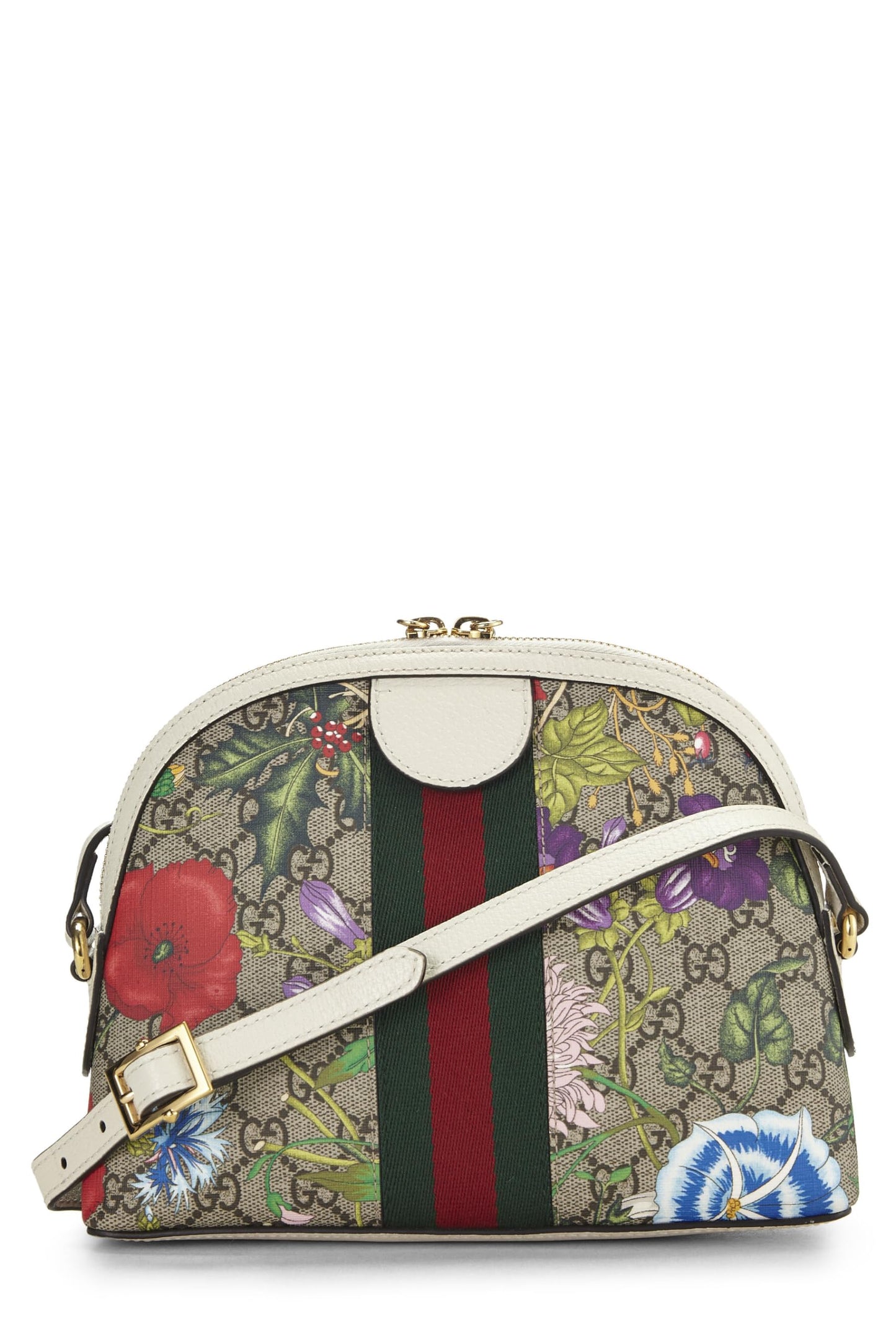 Gucci, Original GG Supreme Canvas Ophidia Dome Shoulder Bag Small, White