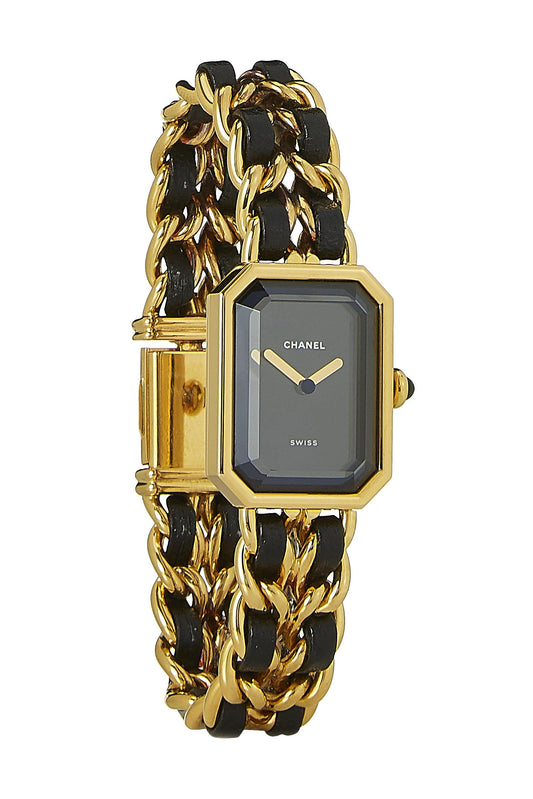 Chanel,  Black & Gold Premiere Watch Large, Black