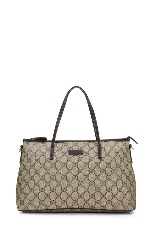 Gucci, Original GG Supreme Canvas Zip Tote, Brown