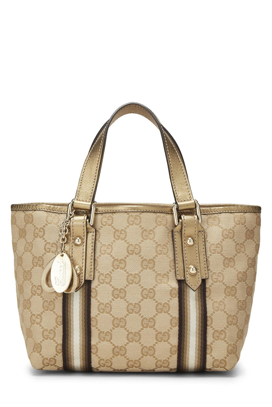Gucci, Gold GG Canvas Jolicoeur Tote Small, Gold
