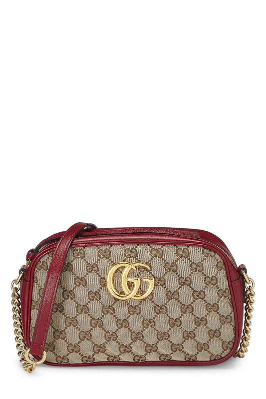 Gucci, Red Original GG Canvas Marmont Crossbody Small, Red