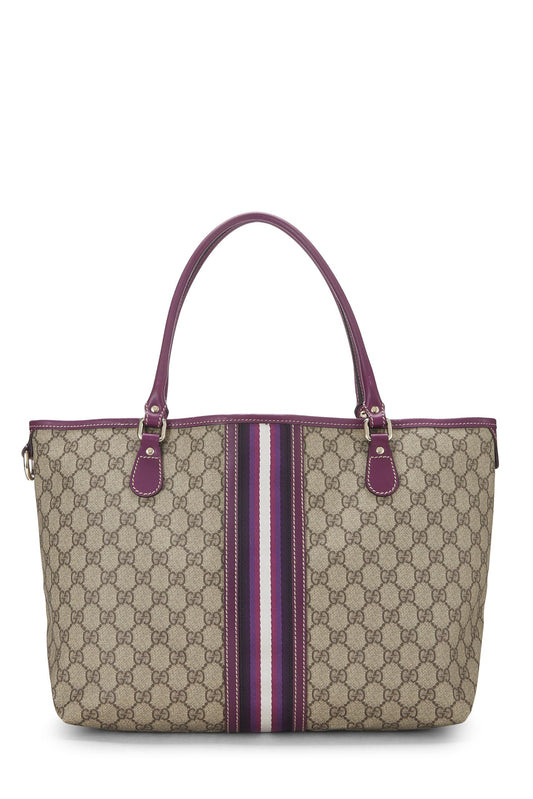 Gucci, Purple Original GG Supreme Canvas Tote, Purple