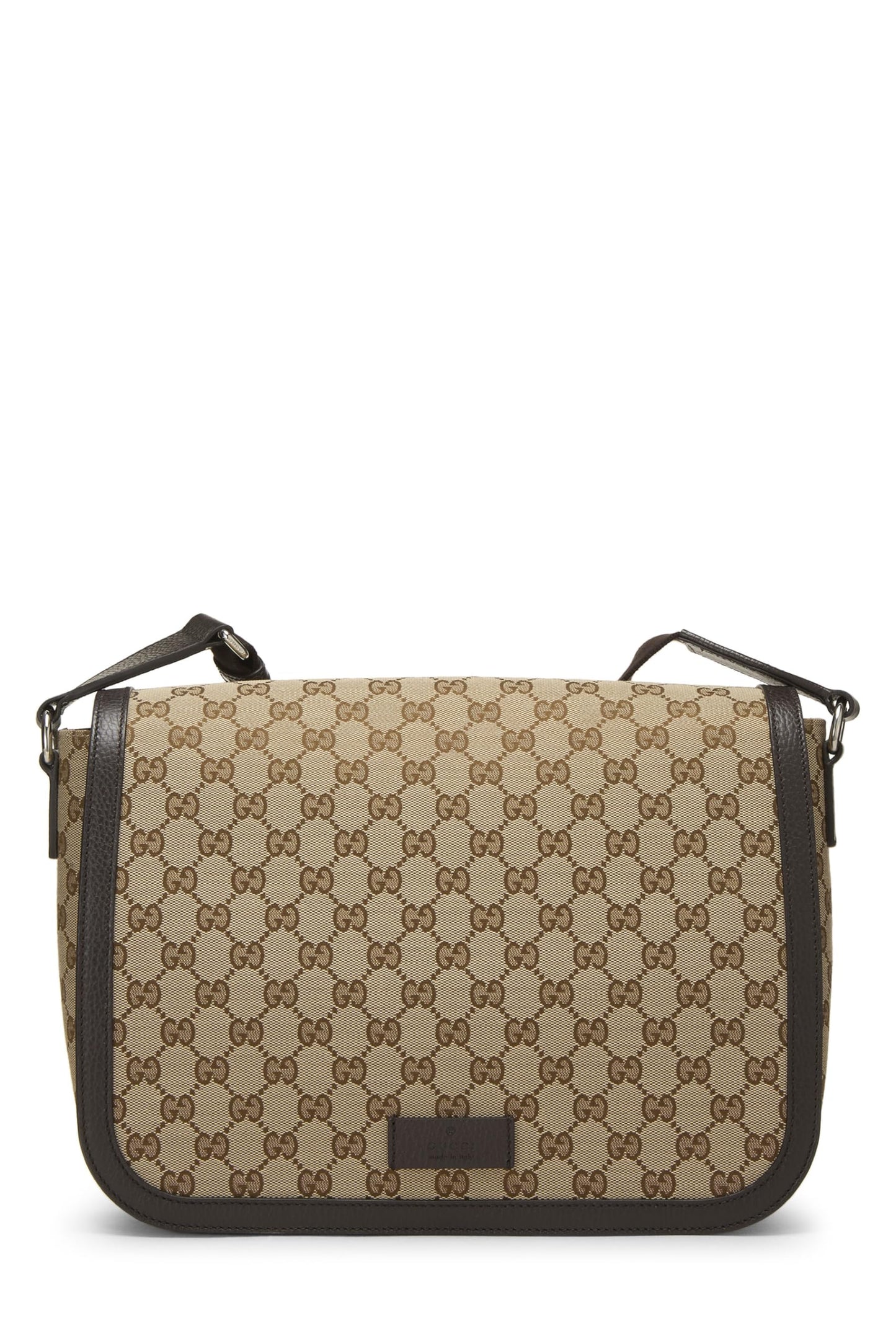 Gucci, Brown Original GG Canvas Magnetic Flap Messenger Bag, Brown