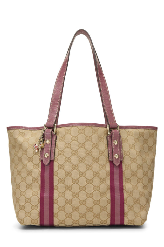 Gucci, Pink Original GG Canvas Jolicoeur Tote Small, Pink
