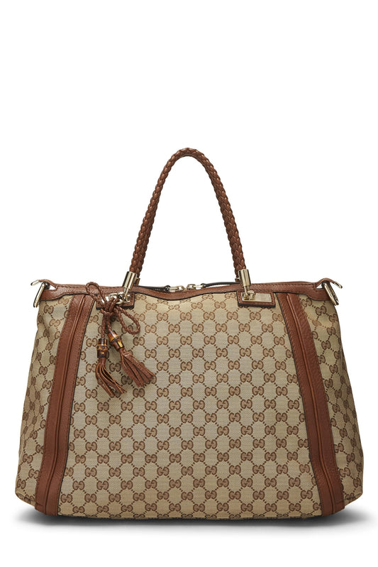 Gucci, Original GG Canvas Bella Tote, Brown