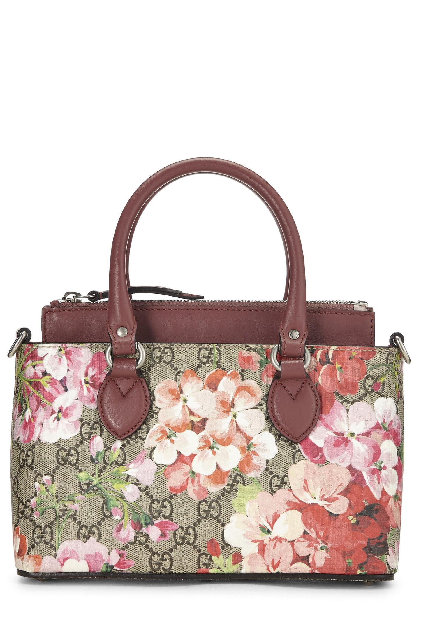 Gucci, Pink GG Blooms Supreme Canvas Top Handle Tote, Pink