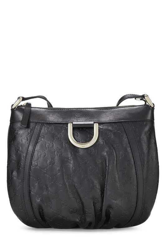 Gucci, Black Guccissima Abbey Messenger Small, Black