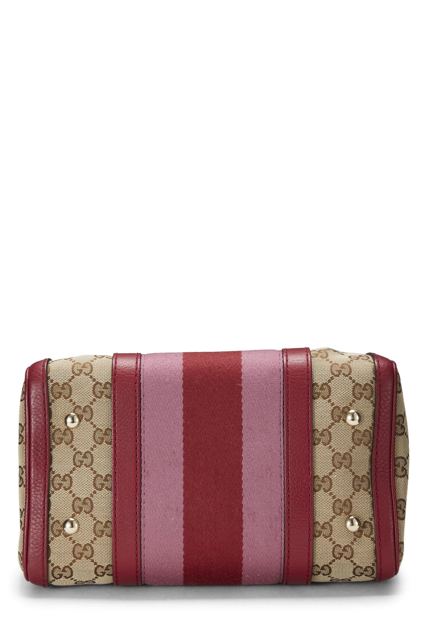 Gucci, Red Original GG Canvas Web Boston Bag Small, Red