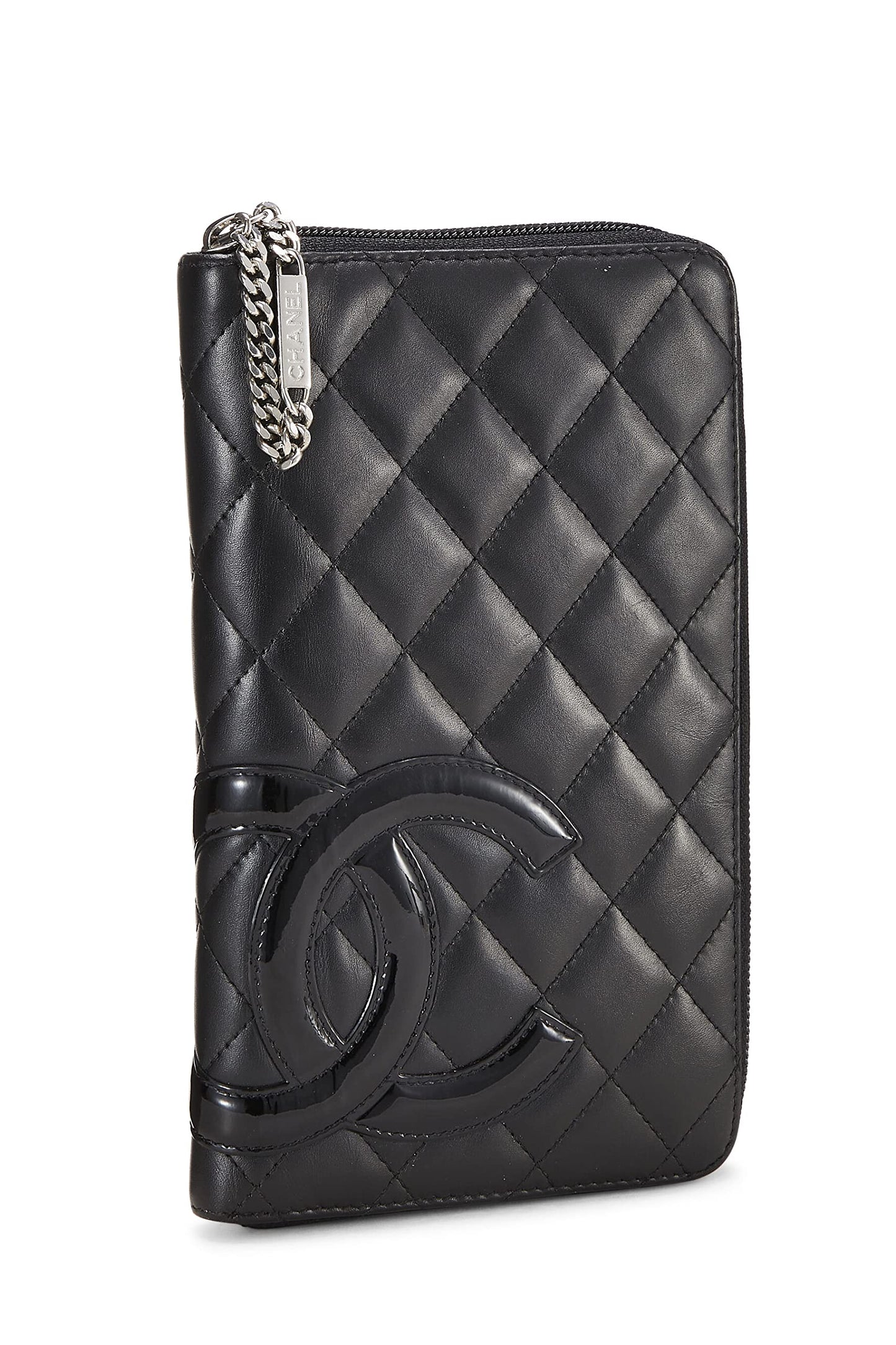 CHANEL,  Black Quilted Calfskin Cambon Ligne Travel Wallet, Black