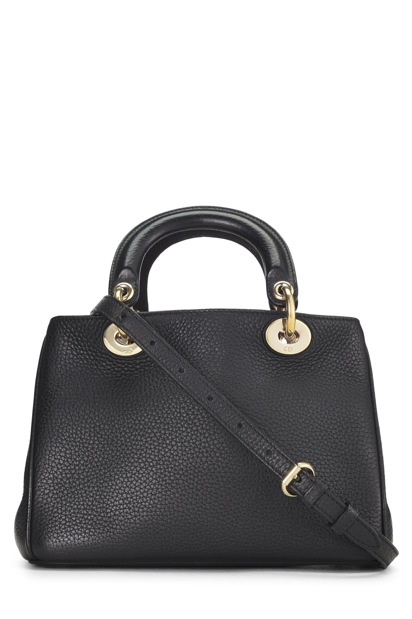 Dior,  Black Calfskin Diorissimo HandBag Mini, Black