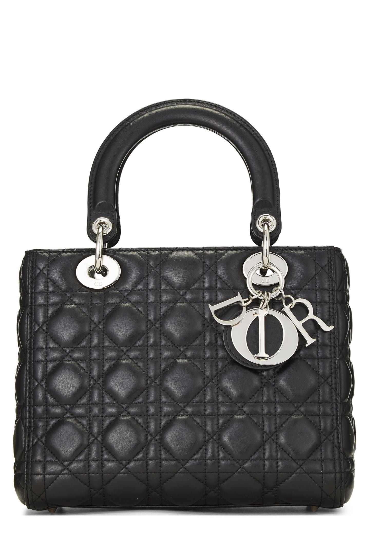 Dior,  Black Cannage Quilted Lambskin Lady Dior Medium, Black