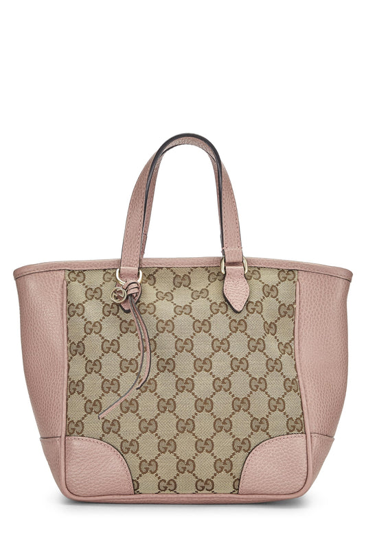 Gucci, Pink Original GG Canvas Bree Top Handle Tote Small, Pink