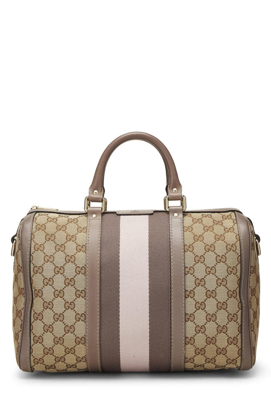 Gucci, Pink Original GG Canvas Boston Handbag, Pink