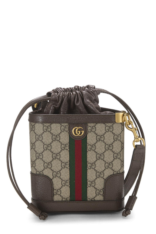 Gucci, Original GG Supreme Canvas Ophidia Bucket Bag Small, Brown