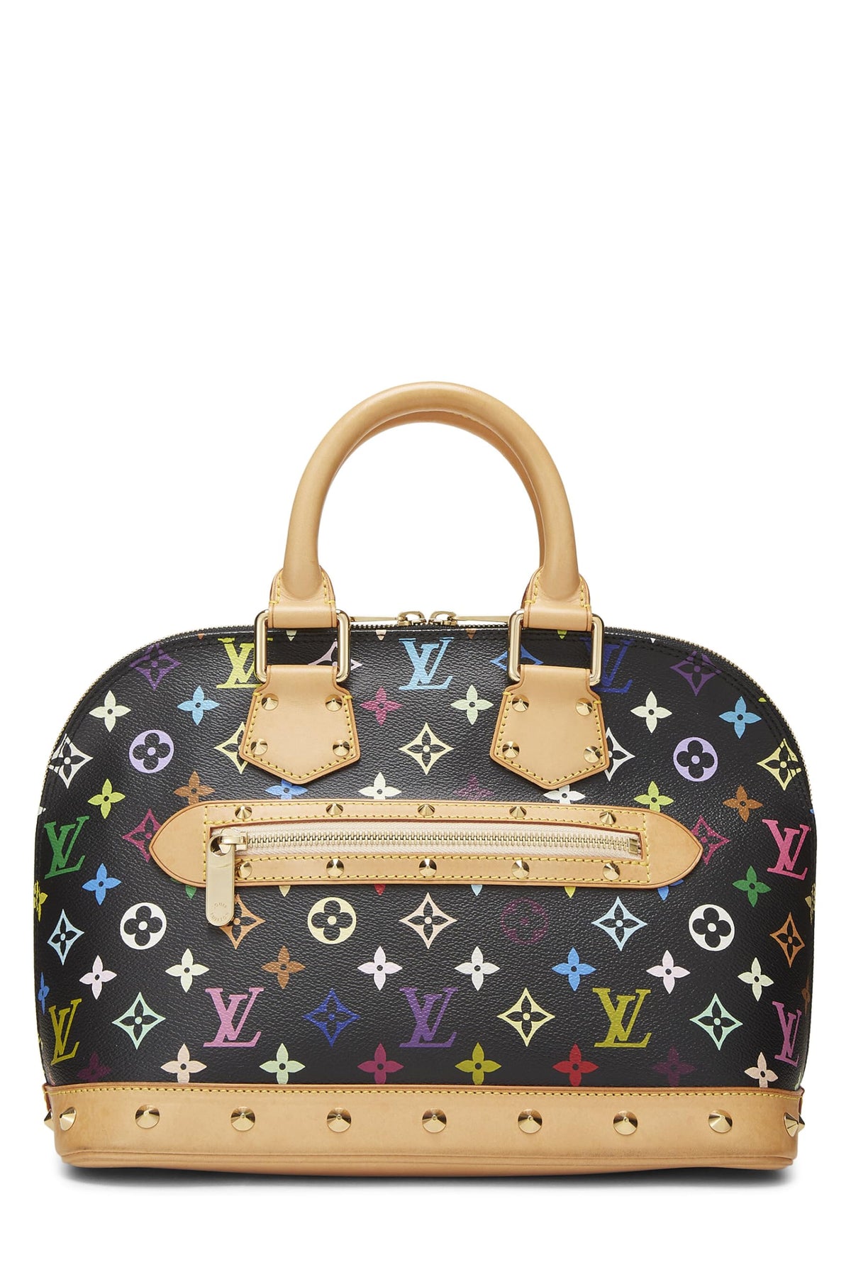 Louis Vuitton,  Takashi Murakami x Louis Vuitton Black Monogram Multicolore Alma PM, Black