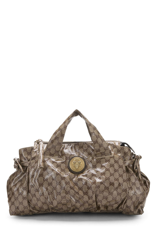 Gucci, Brown Original GG Crystal Canvas Tote, Brown