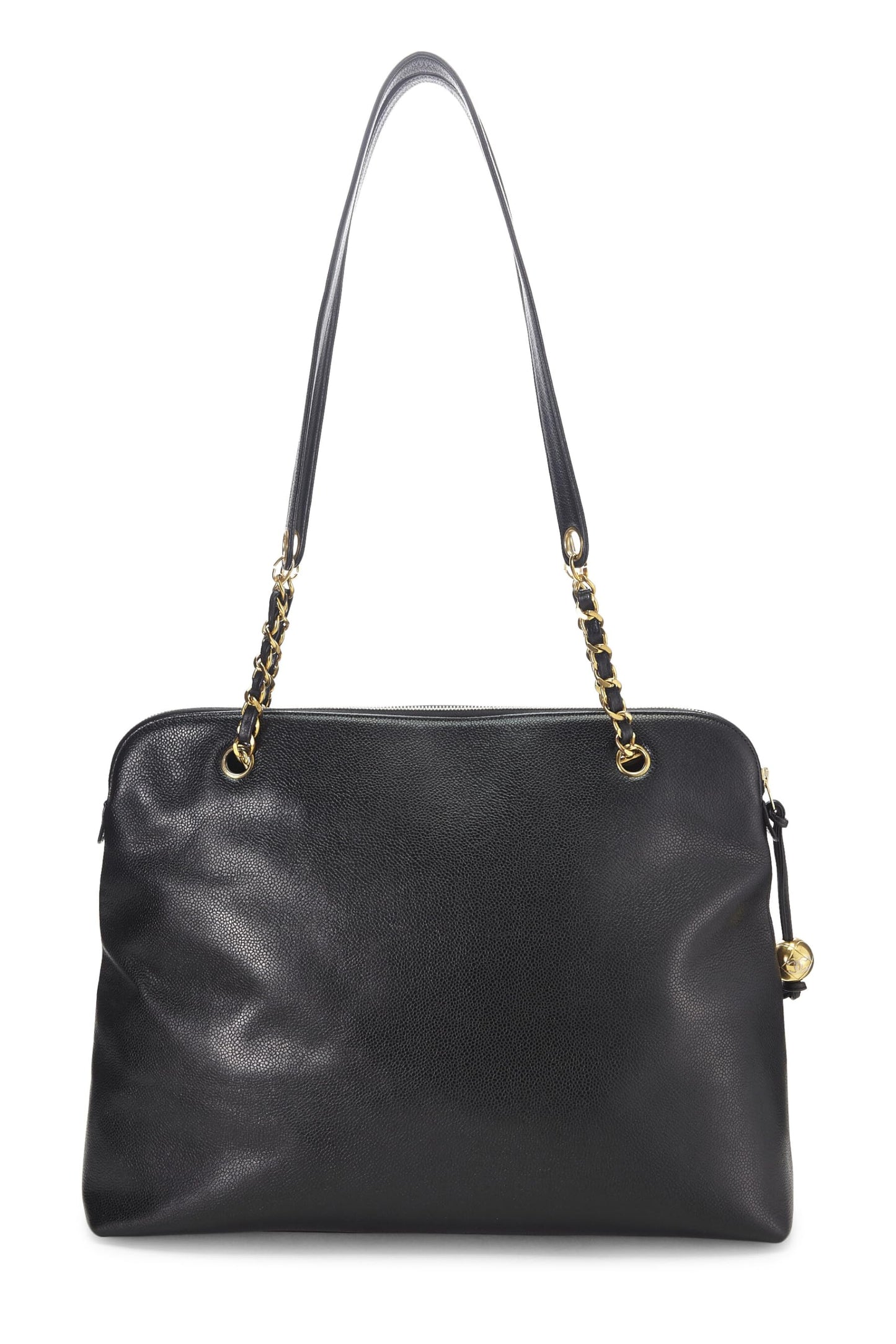 Chanel,  Black Caviar Zip Tote Large, Black