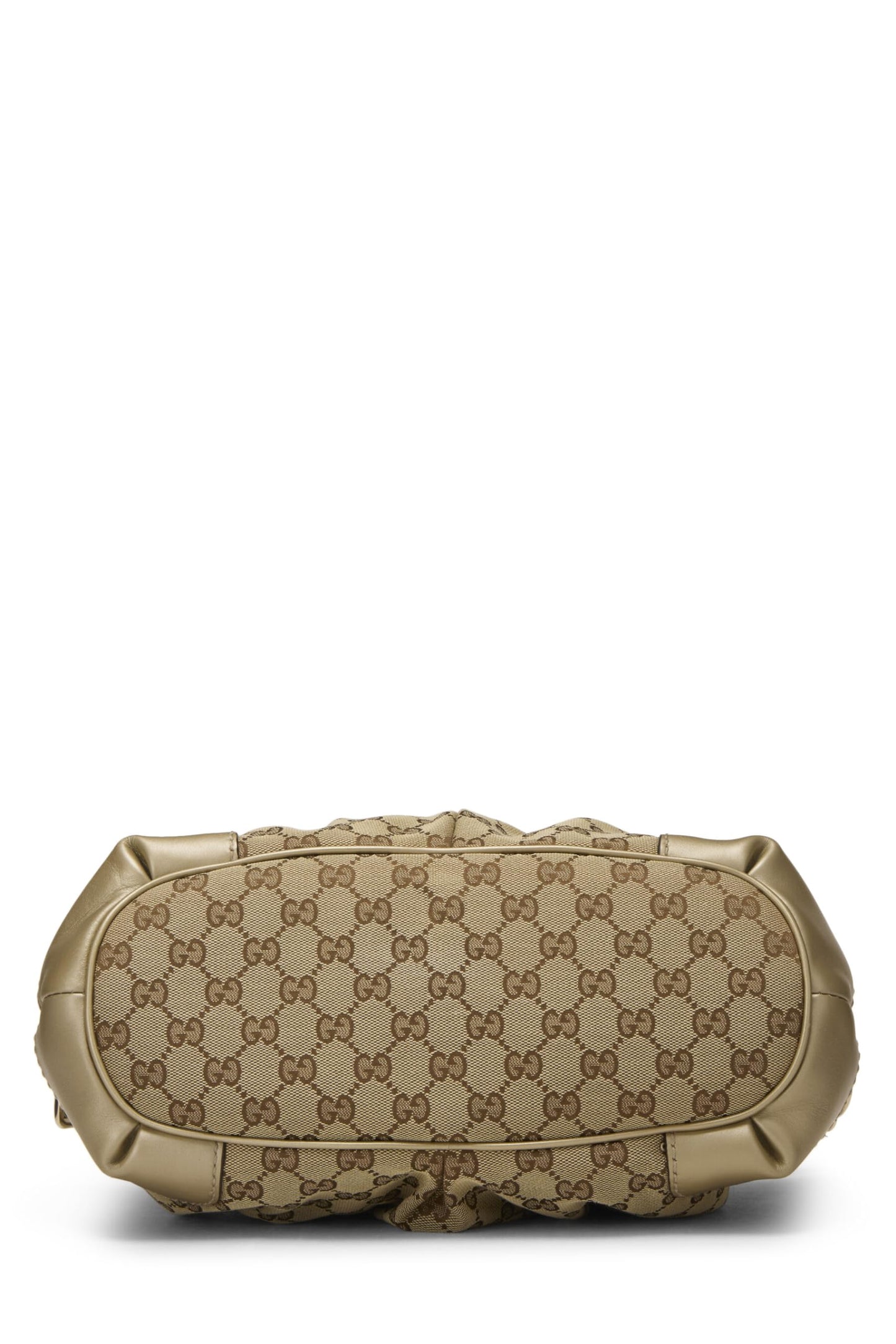 Gucci, Gold Original GG Canvas Sukey Zip Handbag, Gold