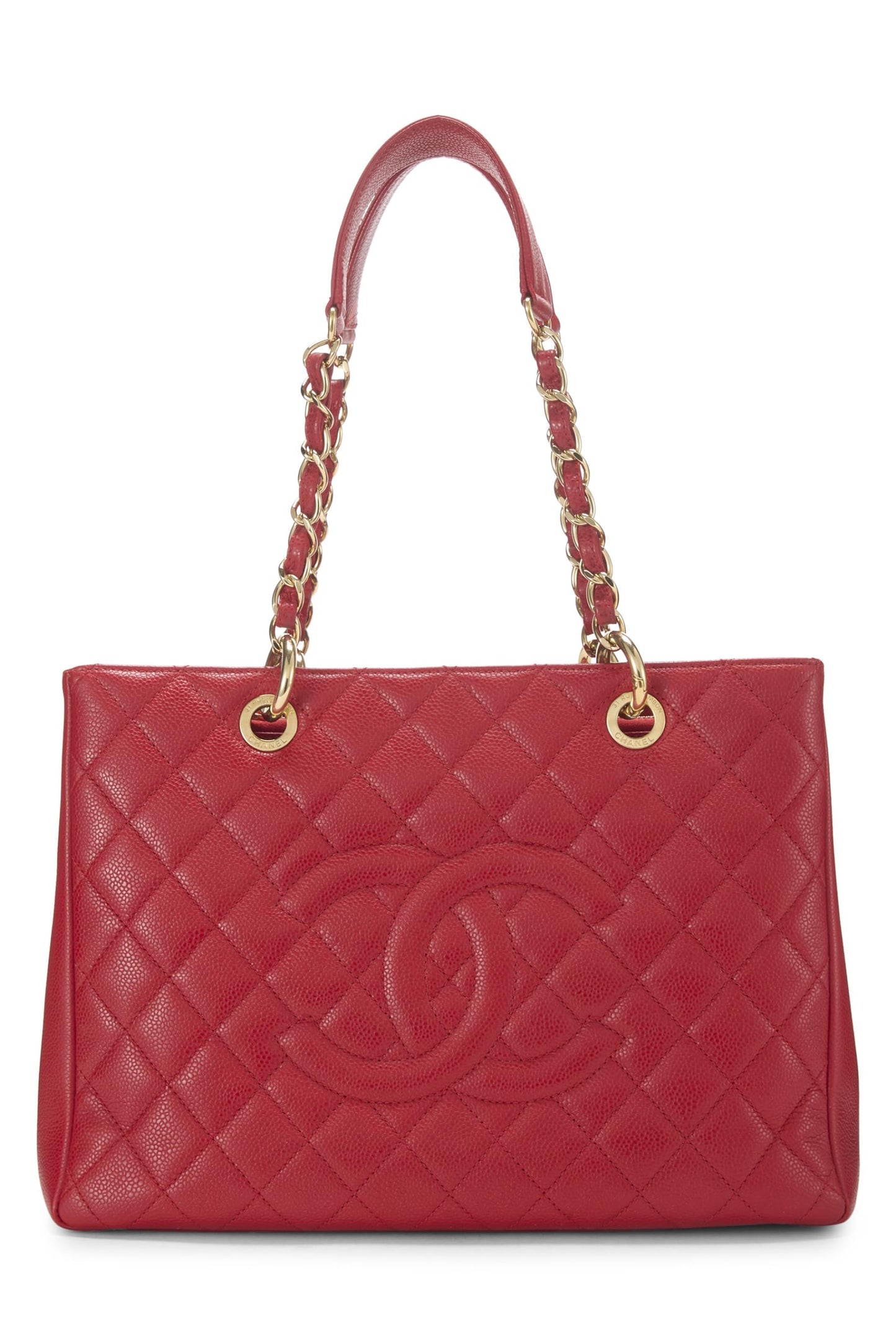 Chanel,  Red Caviar Grand Shopping Tote (GST), Red