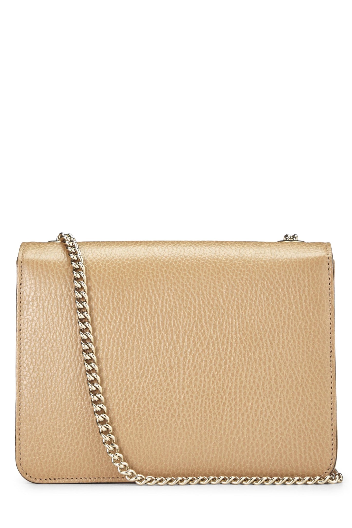 Gucci, Beige Leather Interlocking Crossbody Small, Beige