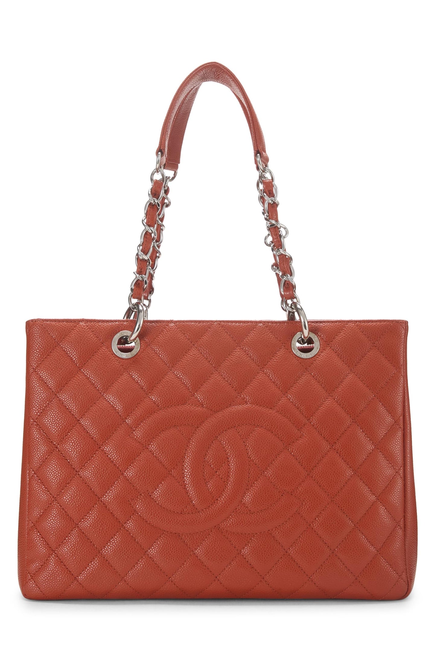 Chanel,  Orange Caviar Grand Shopping Tote (GST), Orange