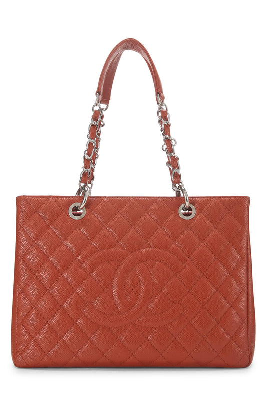 Chanel,  Orange Caviar Grand Shopping Tote (GST), Orange