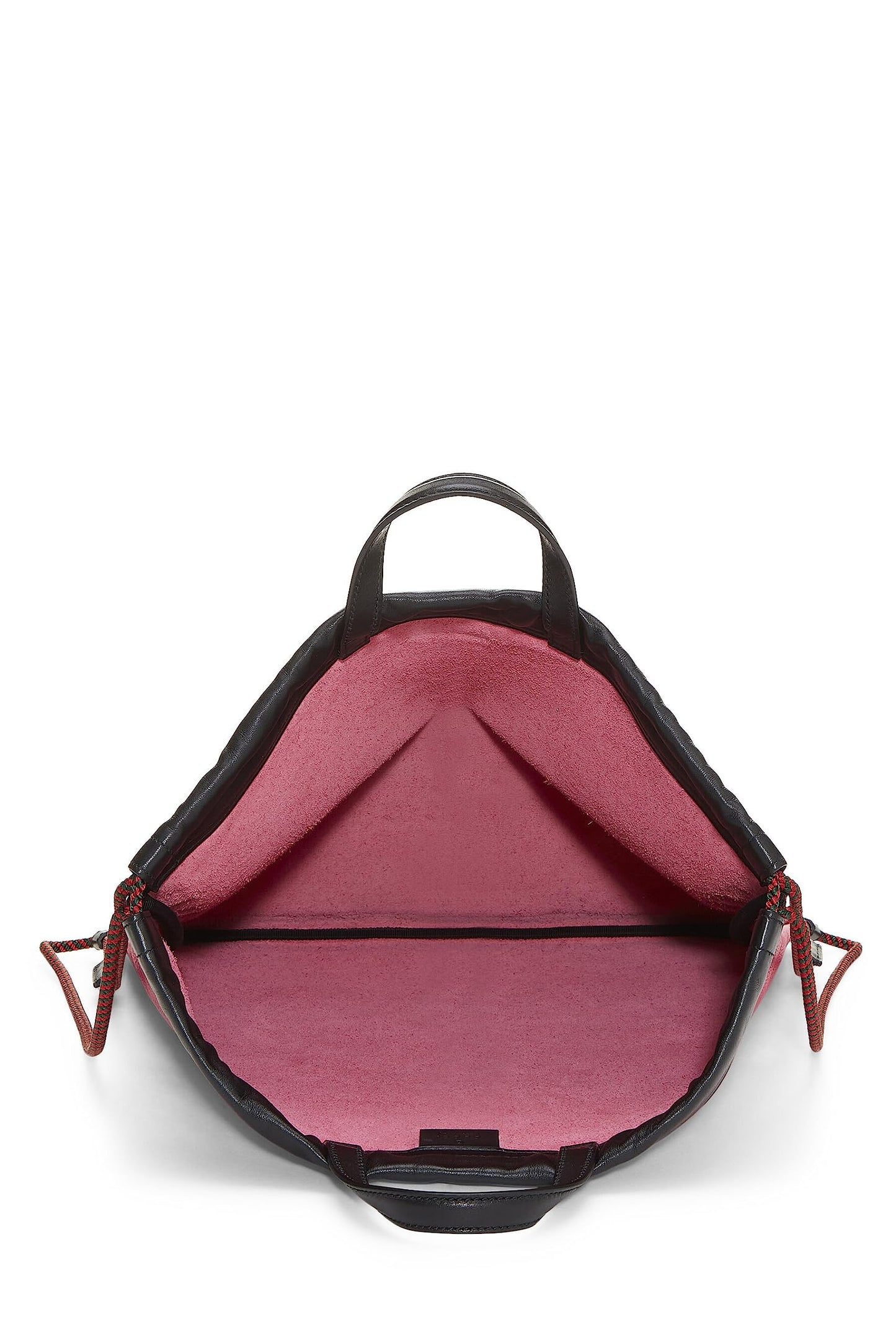 Gucci, Pink Leather Logo Drawstring Backpack, Pink