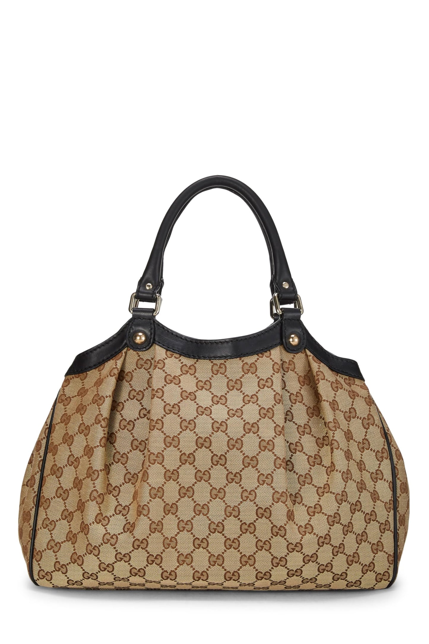Gucci, Black Original GG Canvas Boston Handbag, Black