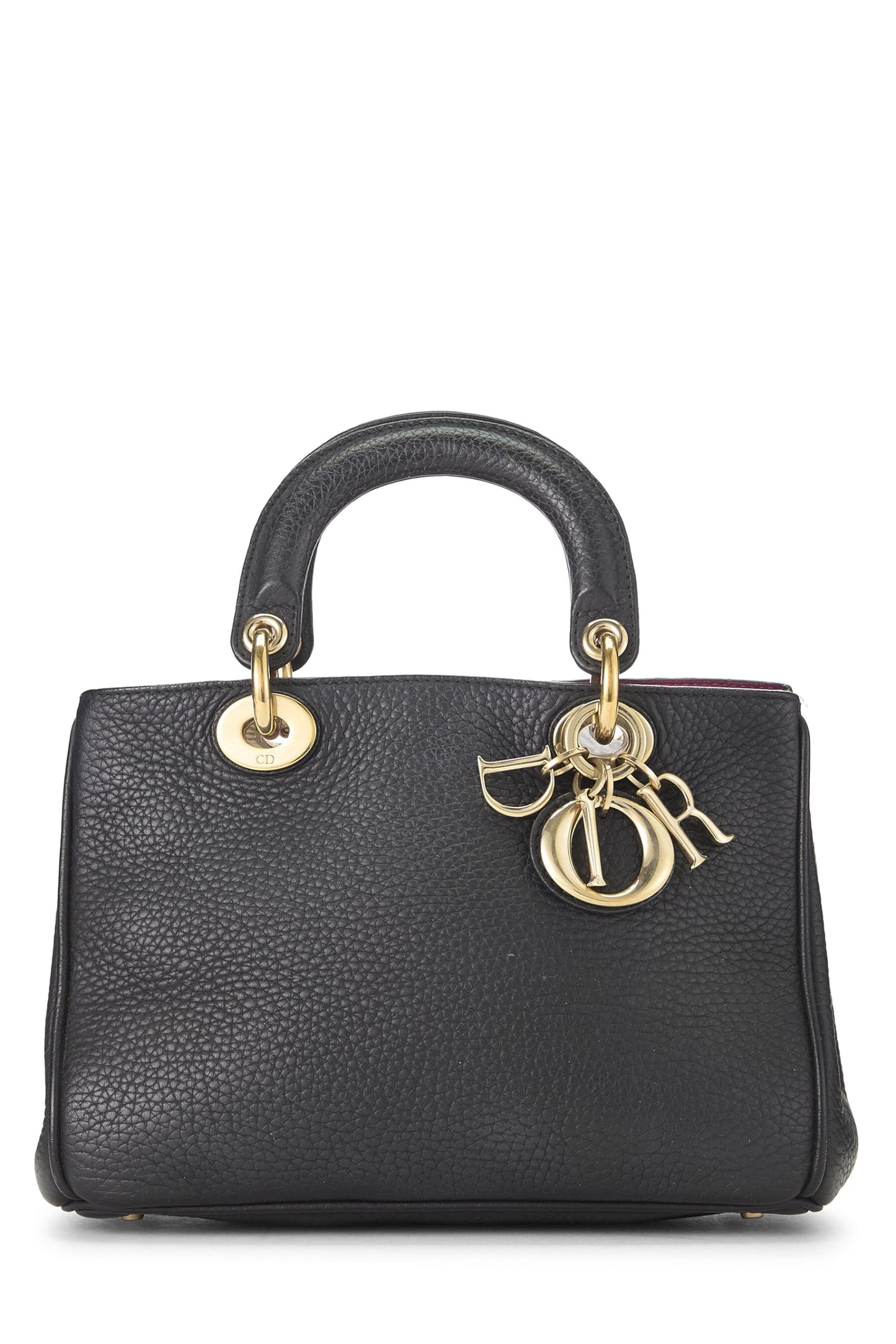 Dior,  Black Leather Diorissimo HandBag Mini, Black