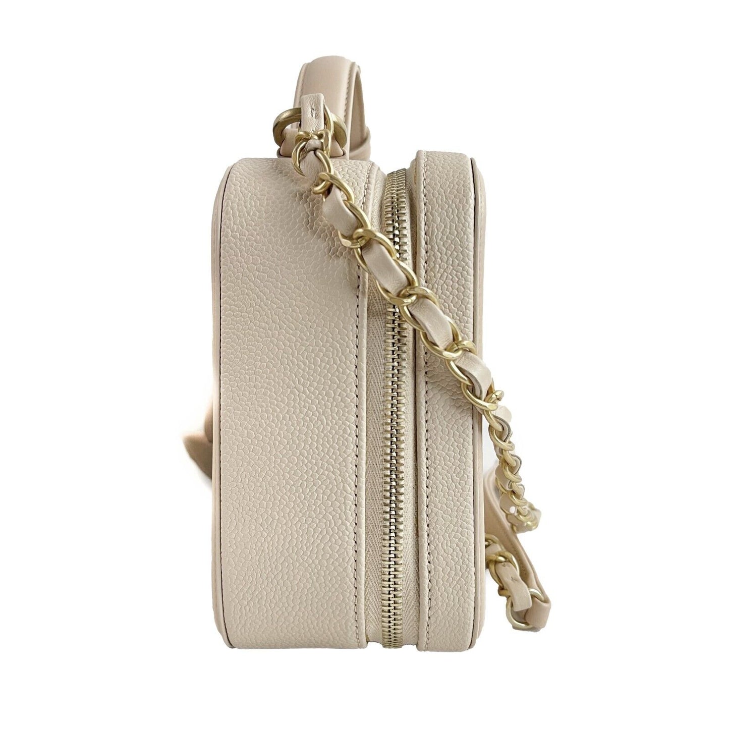 Top Quality Chanel New CC Filigree Vanity Case Medium Pink Beige Crossbody Handbag
