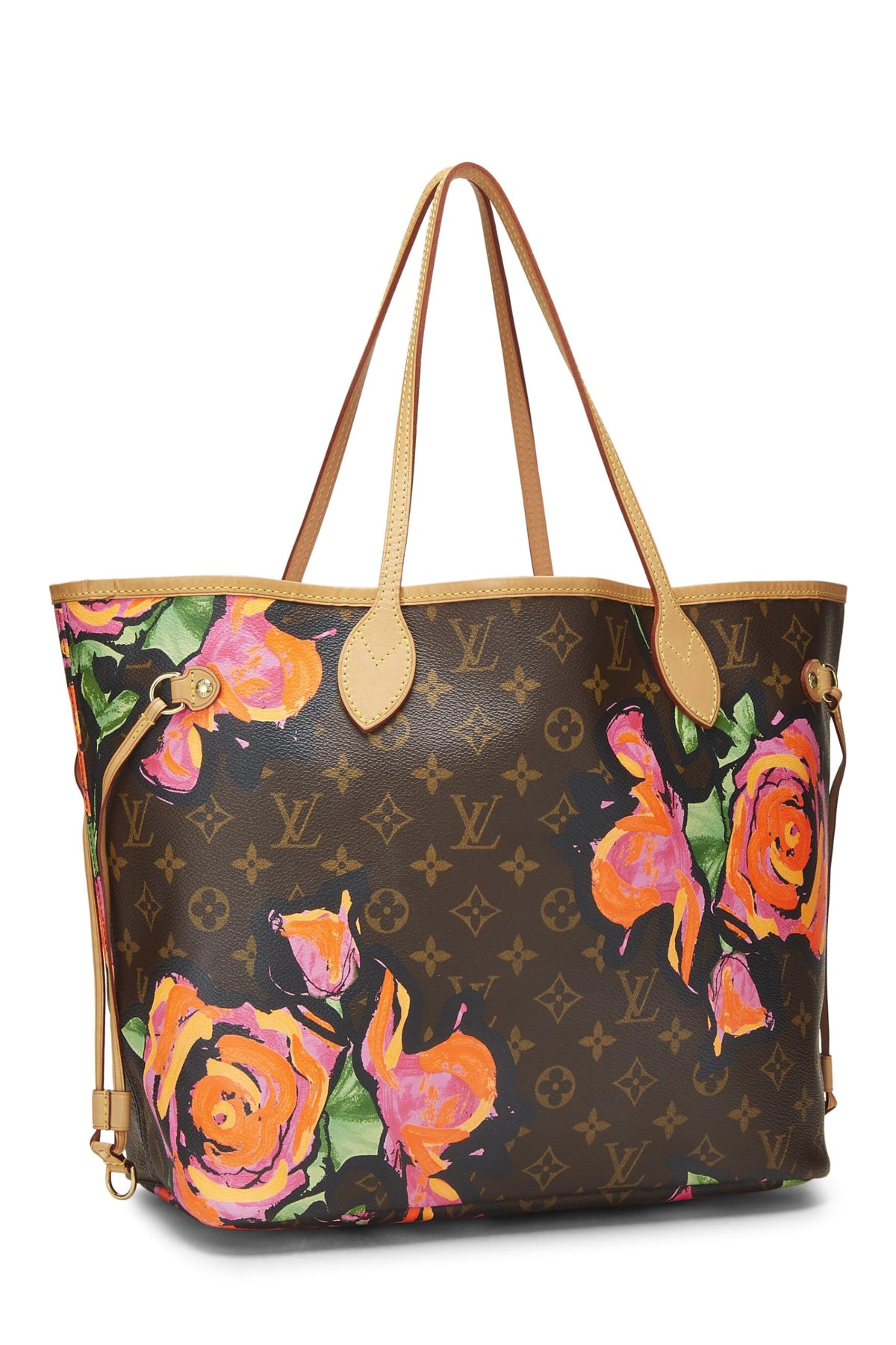 Louis Vuitton,  Stephen Sprouse x Louis Vuitton Monogram Canvas Roses Neverfull MM, Brown