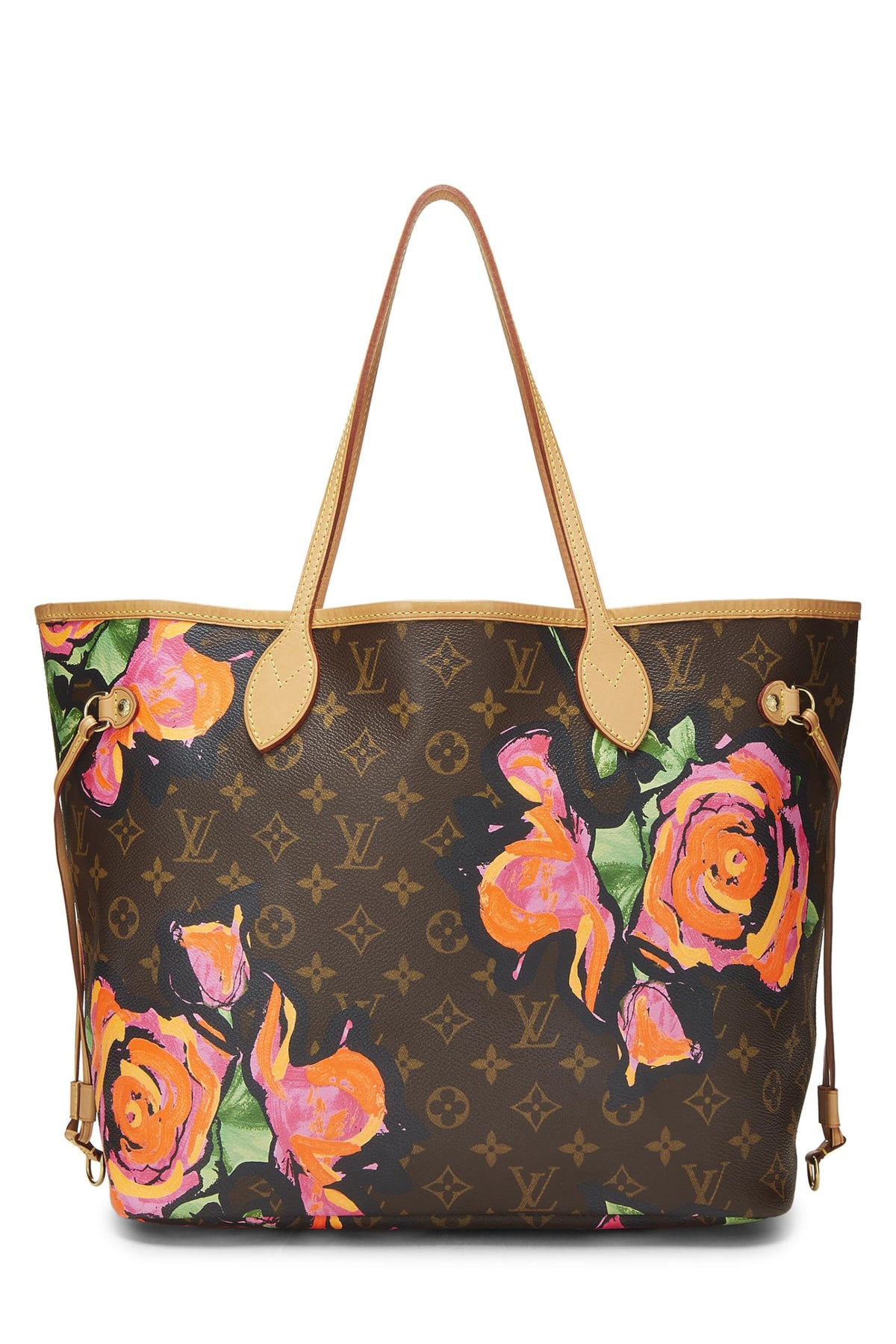 Louis Vuitton,  Stephen Sprouse x Louis Vuitton Monogram Canvas Roses Neverfull MM, Brown