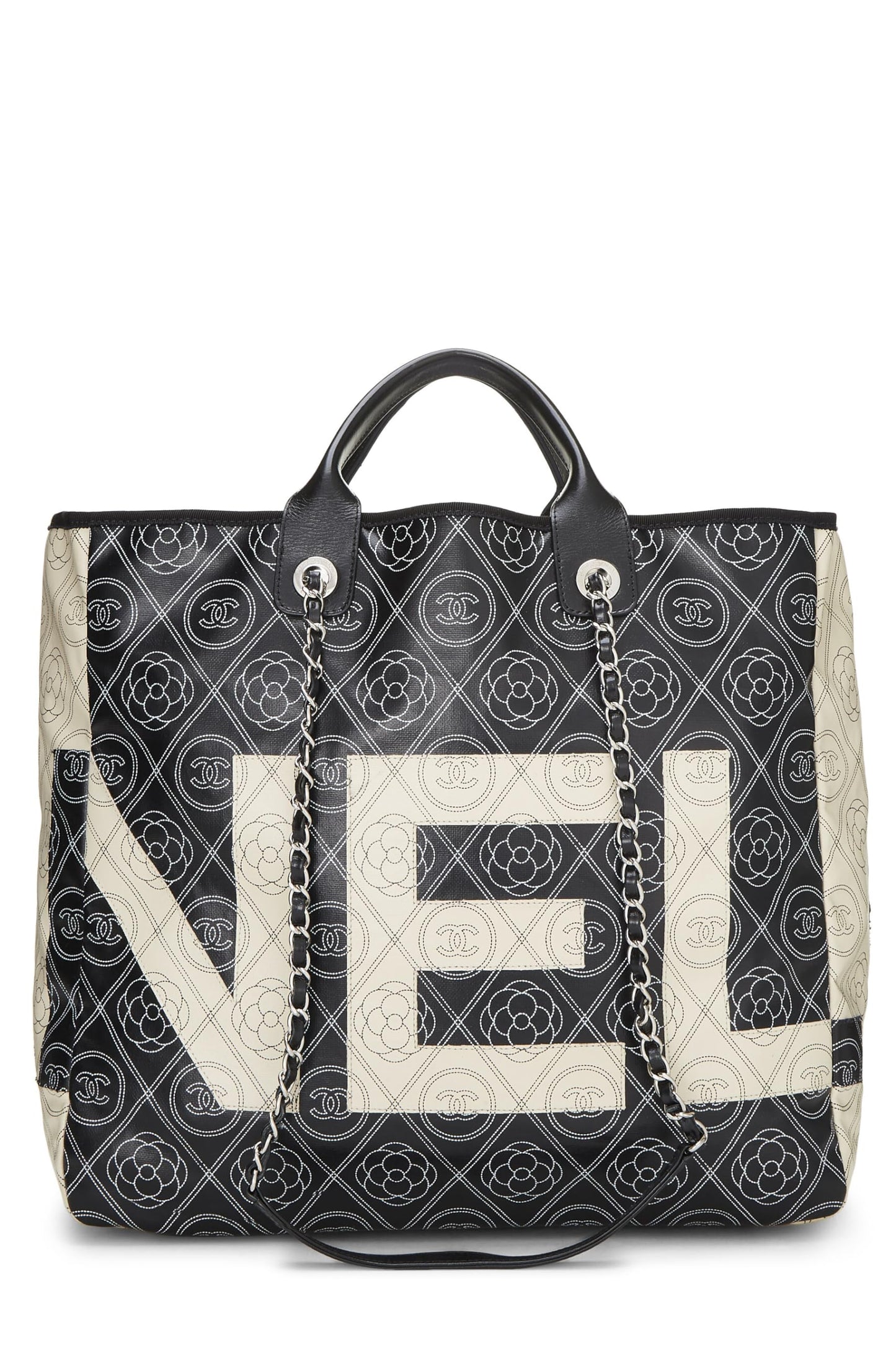 Chanel,  Black 'CC' Camellia Tote Medium, Black