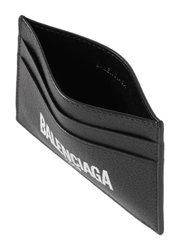 Luxury Balenciaga  Logo Print Card Wallet Black