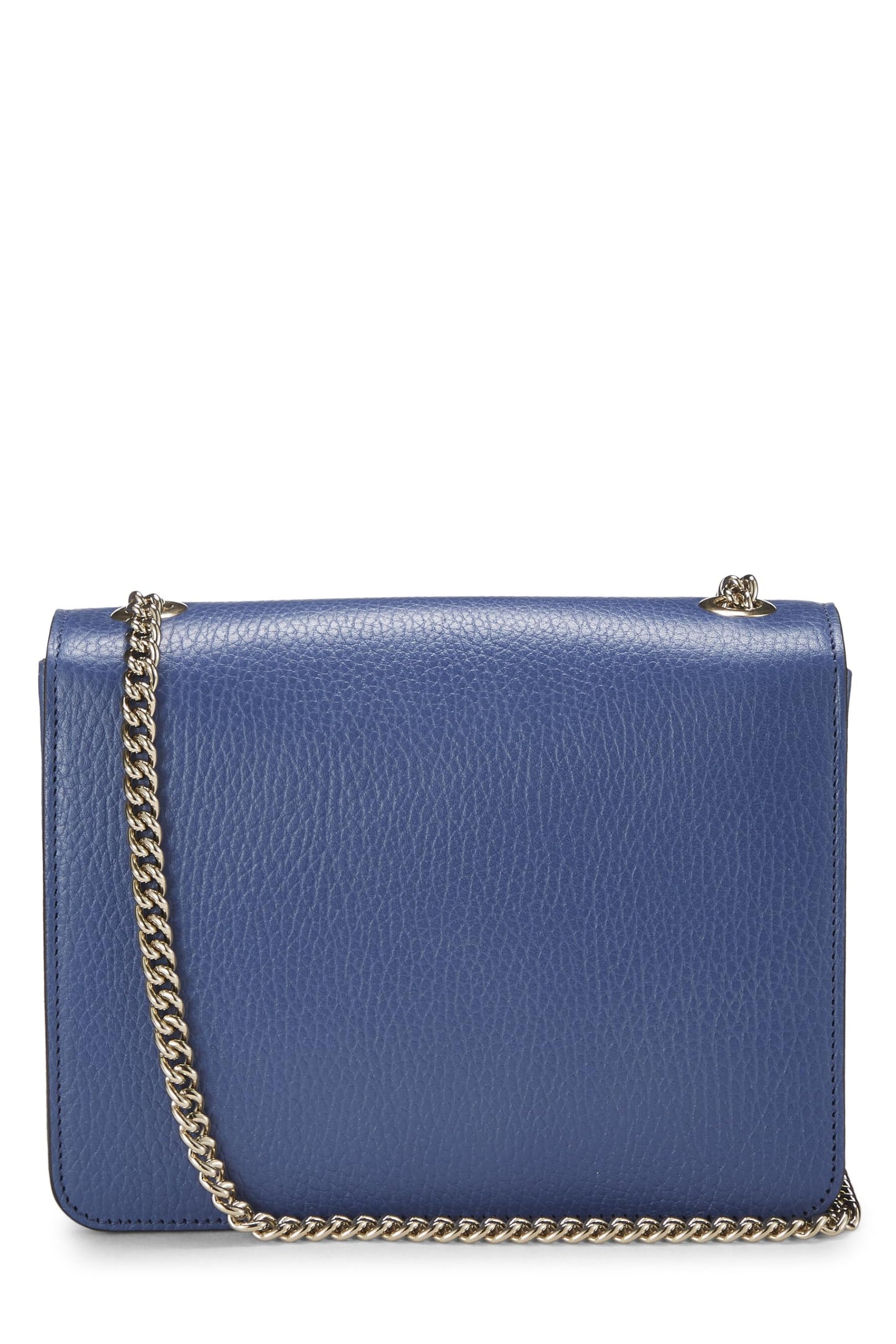 Gucci, Blue Leather Interlocking Crossbody Small, Blue