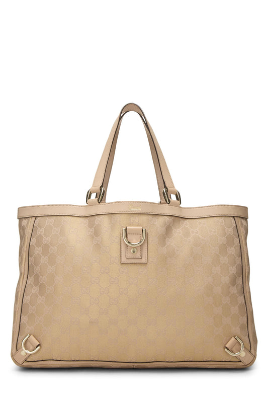 Gucci, Pink Lurex Original GG Canvas D-Ring Abbey Tote XL, Pink