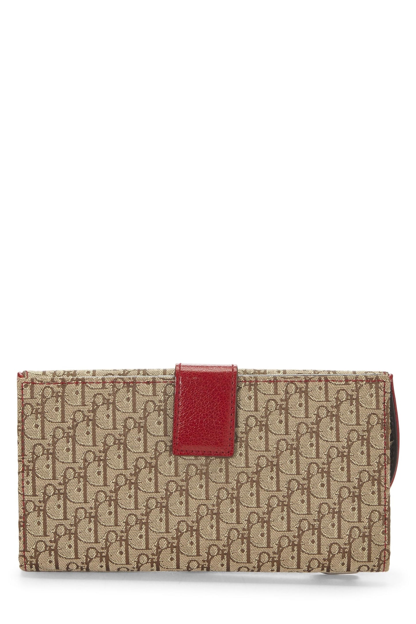 Dior,  Beige Trotter Canvas Rasta Saddle Wallet, Brown