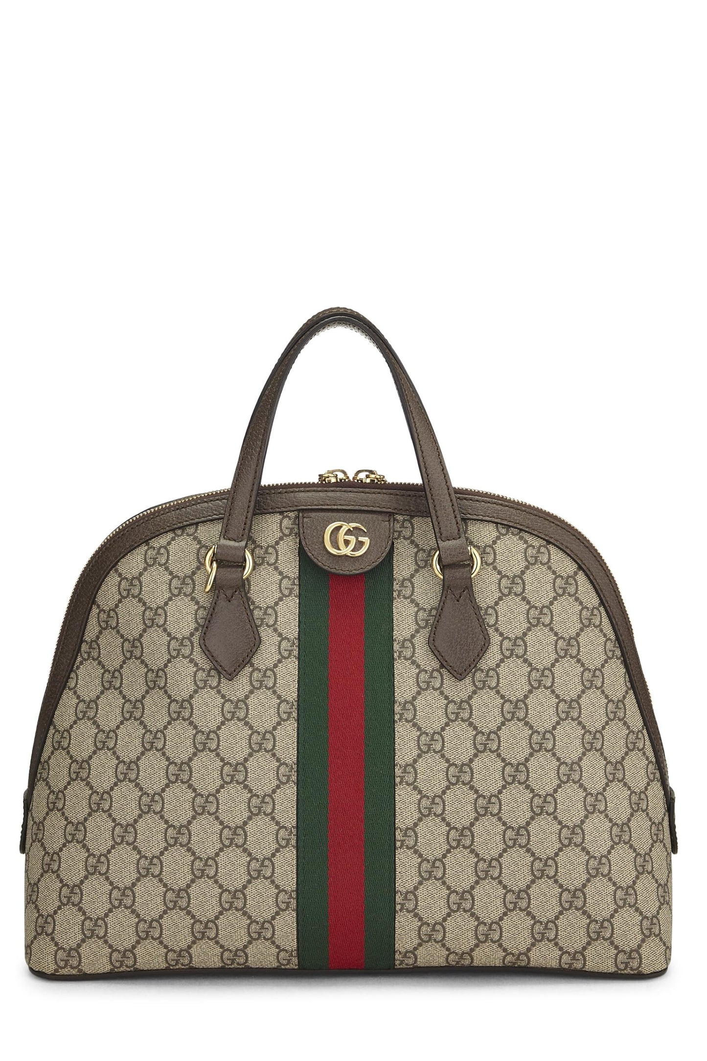Gucci, Original GG Supreme Ophidia Dome Bag Medium, Brown