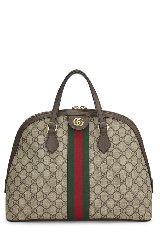 Gucci, Original GG Supreme Ophidia Dome Bag Medium, Brown