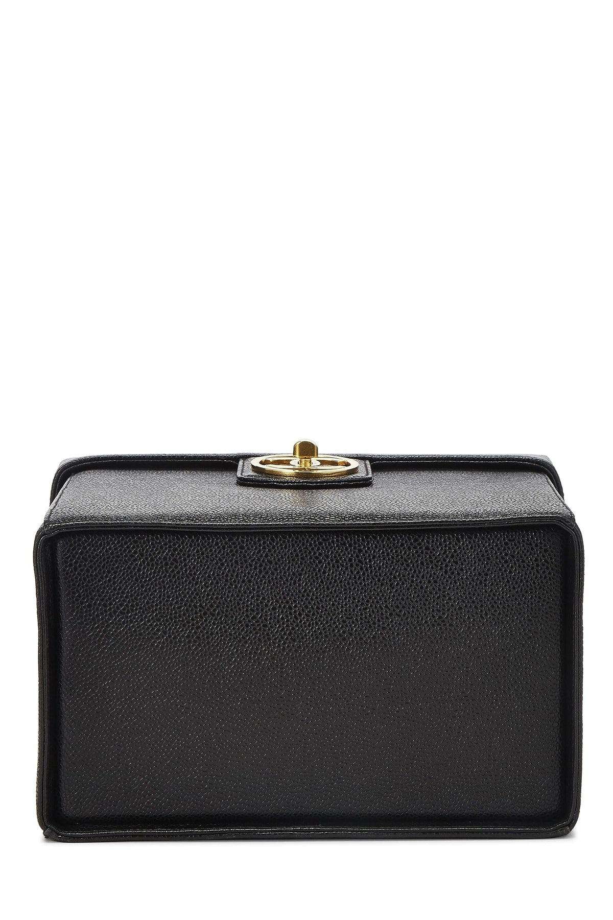 Chanel,  Black Caviar Circle 'CC' Vanity Large, Black