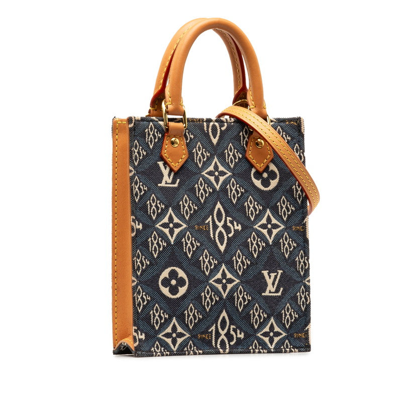 Louis Vuitton Monogram  Pitt Sacpra Handbag Shoulder Bag 2WAY M80288 Blue Canvas Leather  Louis Vuitton