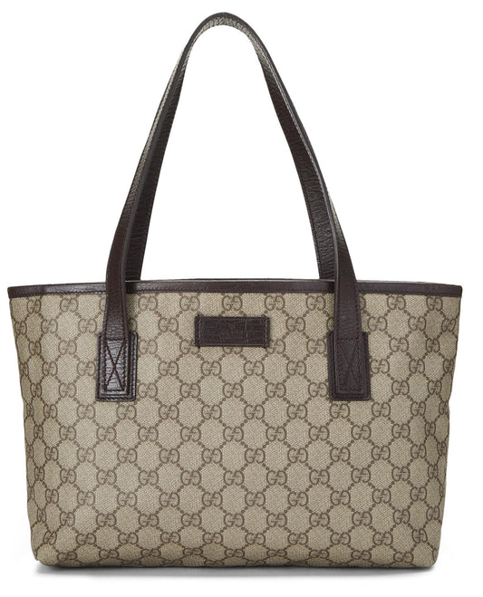 Gucci, Original GG Supreme Canvas Tote Small, Brown