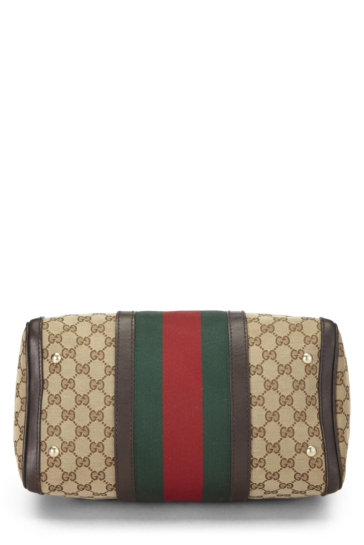 Gucci, Original GG Canvas Web Boston Bag, Brown