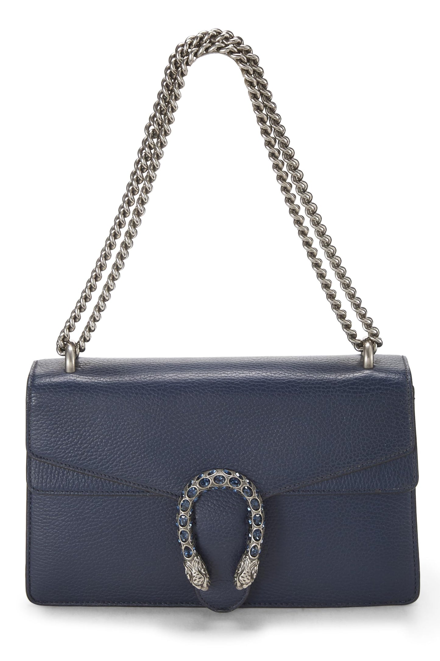 Gucci, Navy Leather Dionysus Shoulder Bag Mini, Navy