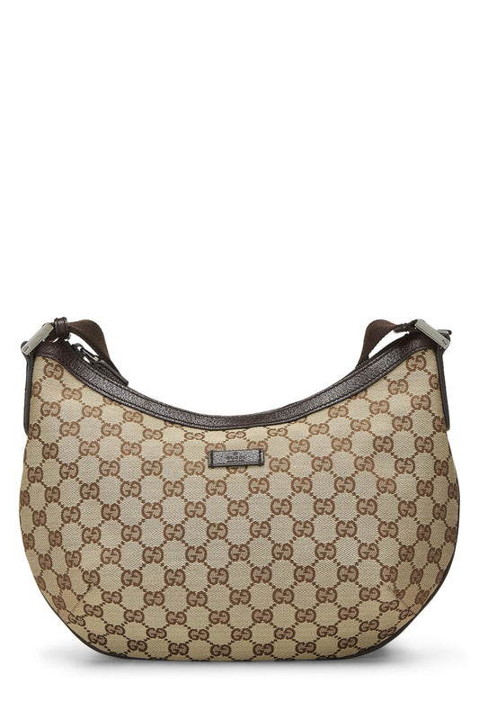 Gucci, Original GG Canvas Round Messenger, Brown