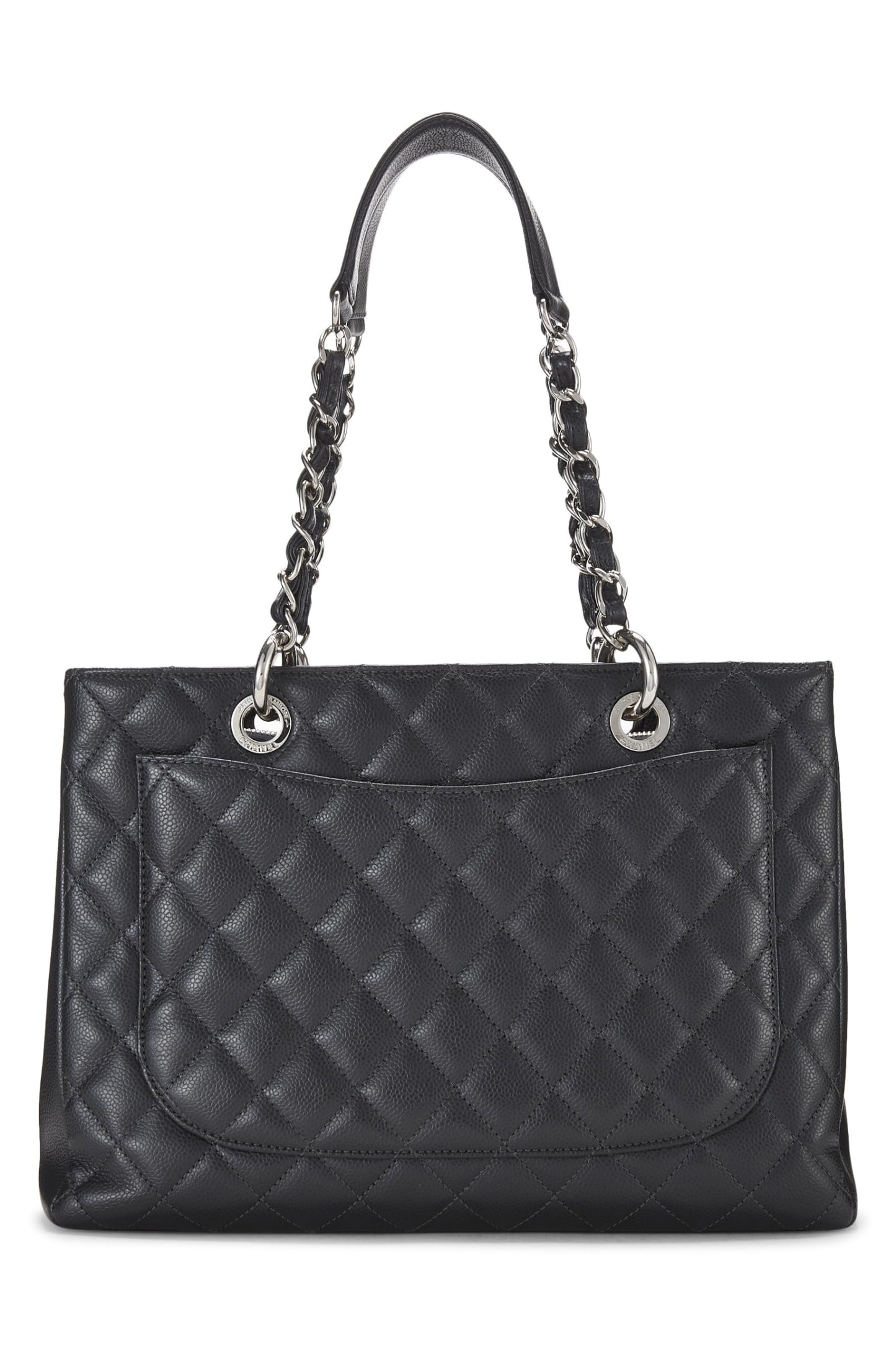 Chanel,  Grey Quilted Caviar Grand Shopping Tote (GST), Grey