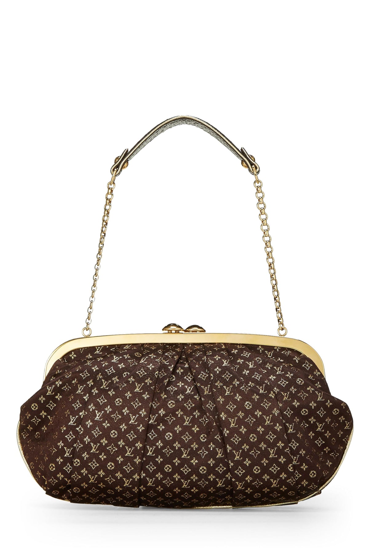 Louis Vuitton,  Limited Edition Brown Monogram Satin Aumoniere, Brown