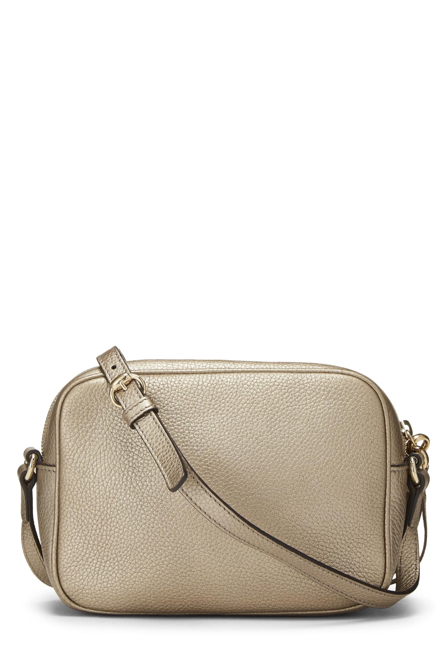 Gucci, Gold Metallic Grained Leather Soho Disco, Gold