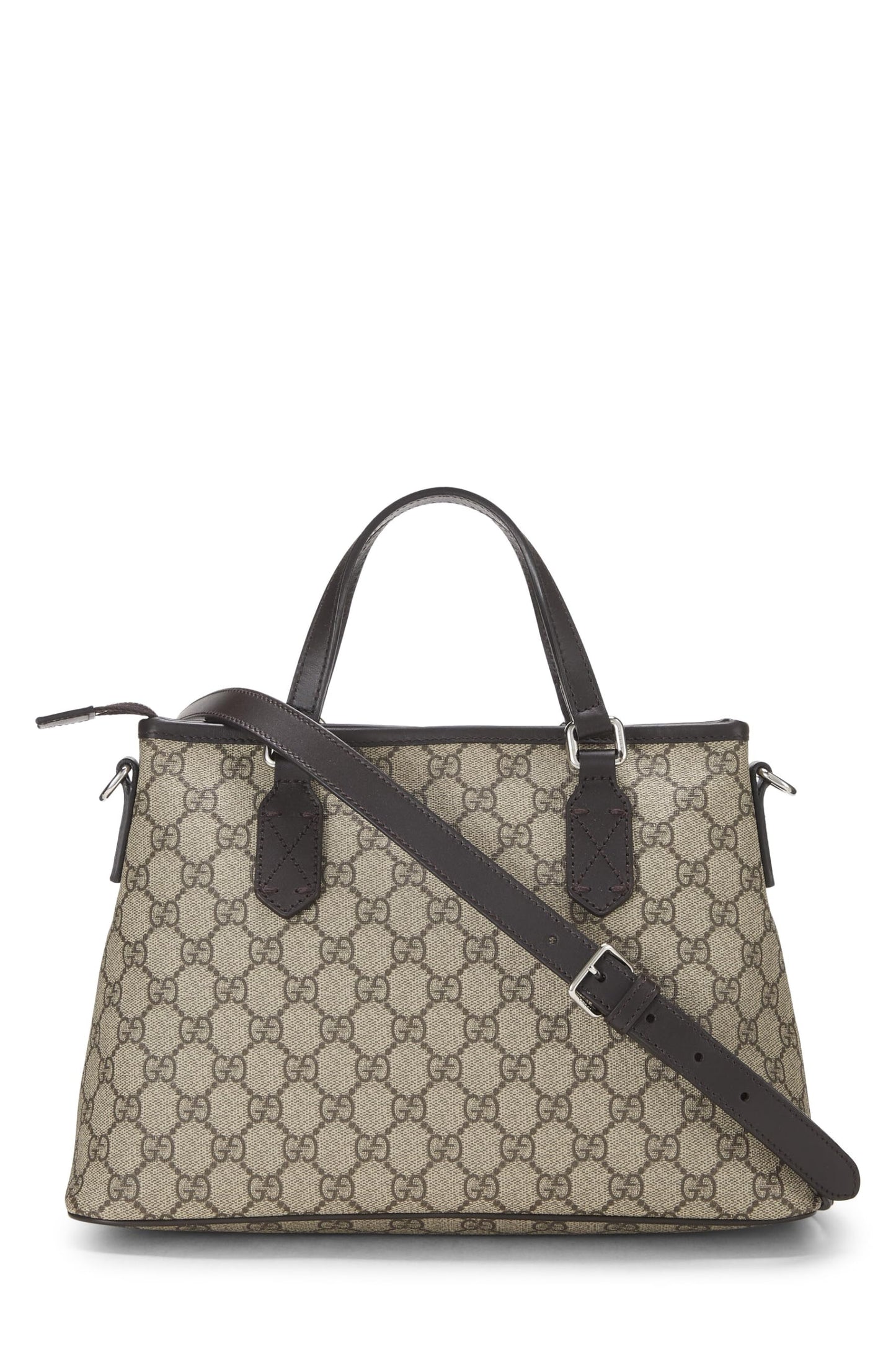 Gucci, Brown Original GG Supreme Canvas Zip Tote, Brown