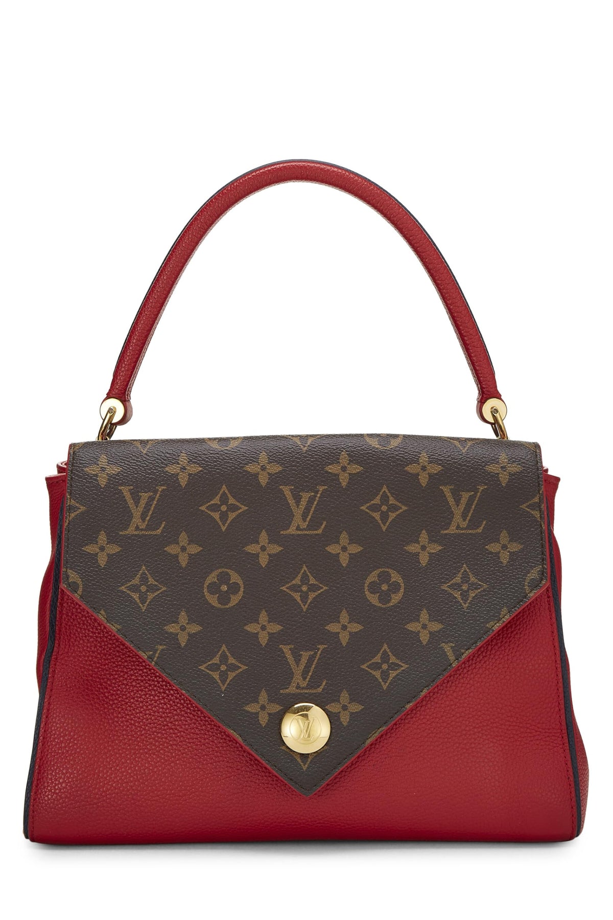 Louis Vuitton,  Red Monogram Leather Double V Bag, Red